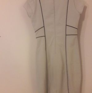 Light grey blue knee length dress